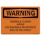 Signmission OSHA Warning Sign, 7" H, Rigid Plastic, Sidewalk Closed Ahead Use Sidewalk On Opposite, Landscape OS-WS-P-710-L-12398 - alternate 1